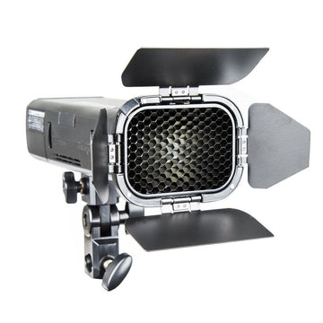 Godox BD-07 Barndoor Kit with Honeycomb and 4 Color Gels for AD200 PRO Speedlight Head